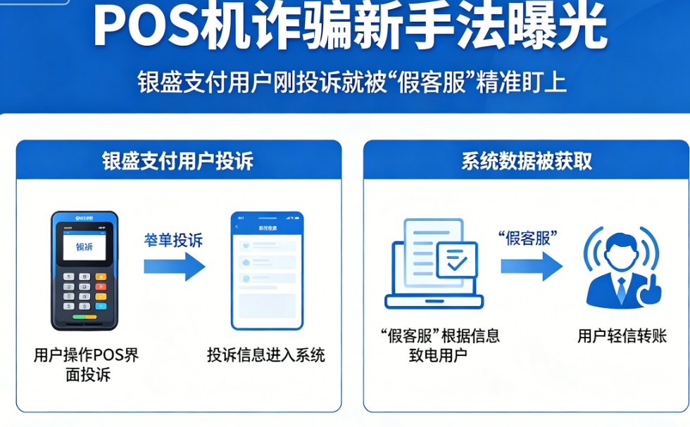 POS机诈骗新手法曝光：银盛支付用户刚投诉就被“假客服”精准盯上？