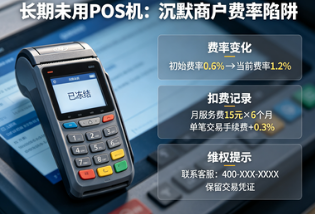 长期未用的POS机别直接交易！揭秘沉默商户费率陷阱！