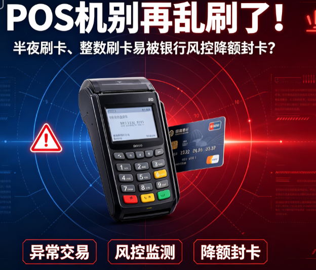 POS机别再乱刷了！半夜刷卡、整数刷卡易被银行风控降额封卡？
