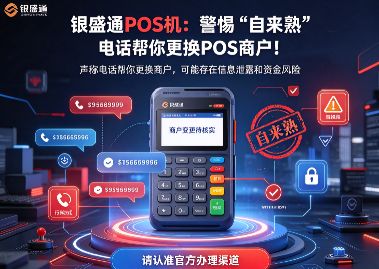 银盛通POS机：警惕“自来熟”电话帮你更换POS商户！