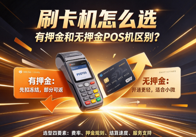 刷卡机怎么选，有押金和无押金POS机区别？