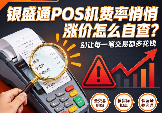 银盛通POS机费率悄悄涨价怎么自查？